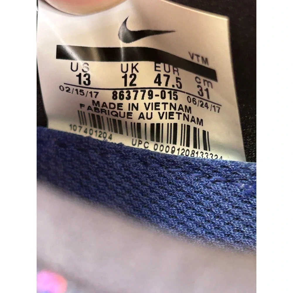 Nike LunarEpic Low Flyknit 2 Mens Size 13 Running Shoes Blue Crimson 863779-015